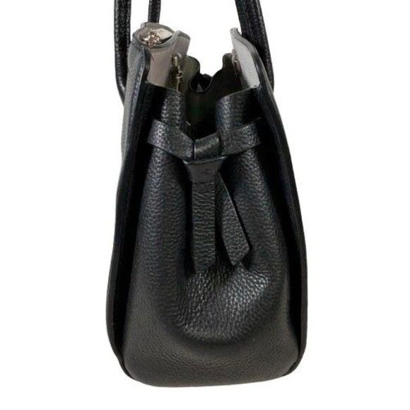 Kate Spade Knott Pebble Leather 2-Way Medium Satchel Black Handbag Shoulder Bag - Picture 5 of 16